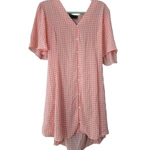 ASOS Design Pink Gingham Dress